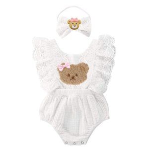 Teddy Bear Outfit Romper Clothes Jumpsuit Birthday Dress Beary Baby shower girl